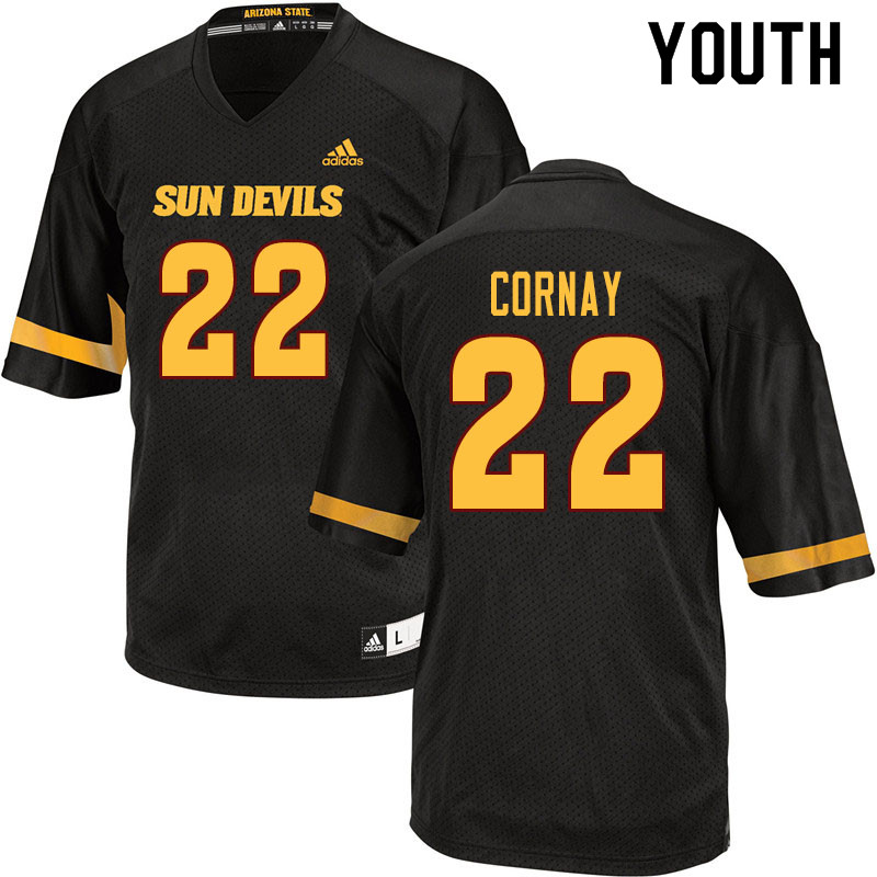 Youth #22 Darien Cornay Arizona State Sun Devils College Football Jerseys Sale-Black